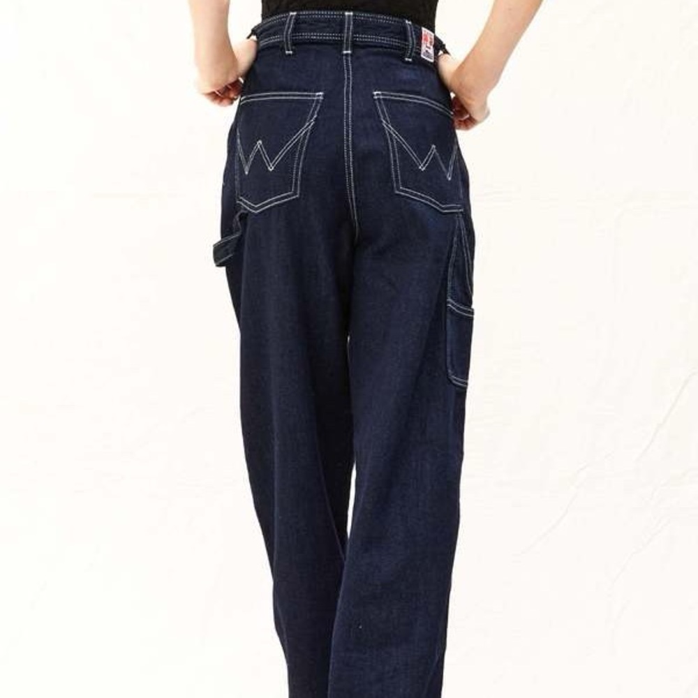 Wrangler Dark Blue High-Rise Wide Leg Jeans - Picture 10 of 16
